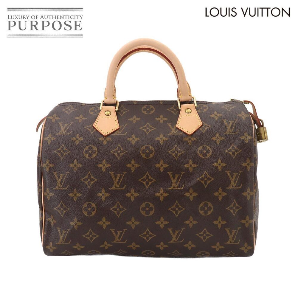 Louis Vuitton Monogram Speedy Handbag Brown